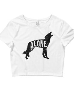 "Alone" Wolf - Women’s Crop Tee