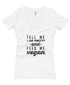 Feed me Vegan - Women's V-Neck T-shirt
