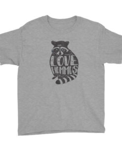 I Love Hummus Racoon Youth Short Sleeve T-Shirt