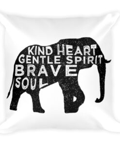 Brave Elephant Square Pillow